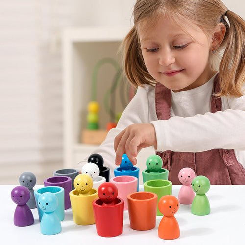 Farbkanal – Lernen und Entdecken – Montessori Holz Farbe Sortieren Spiel