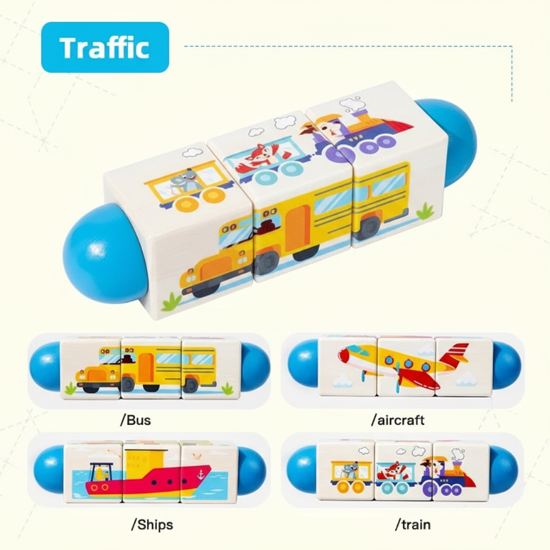 WoodiTurn – Lehrreich & Unterhaltsam – Drehbares Puzzle