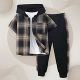 Boys Checkered Outfit – Trendy og behageligt – Børnetøjssæt med tern
