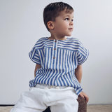 LittleClassic – Elegant & bequem – Leinenhemd für Jungen mit Knopfdetail