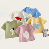 LittlePatch – Cartoon & Spaß  – Kinder-T-Shirt mit Cartoon-Aufnähern