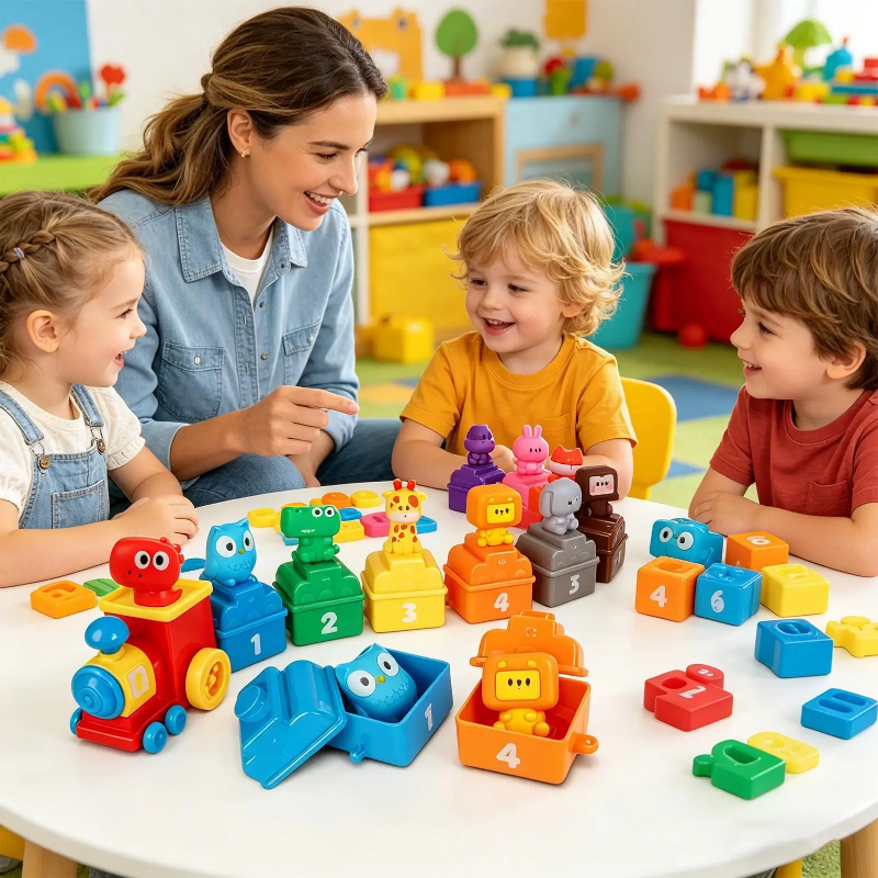 SmartTrain – Lernreich & unterhaltsam – Spielzeug-Eisenbahnset für Kinder
