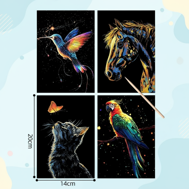 GlowArt – Glow-in-the-dark – Rubbelkarten-Set