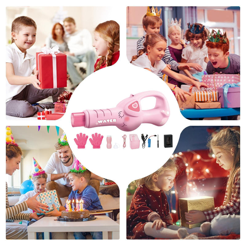 Electric Bubble Maker – wiederaufladbar & mit Licht für Kinder