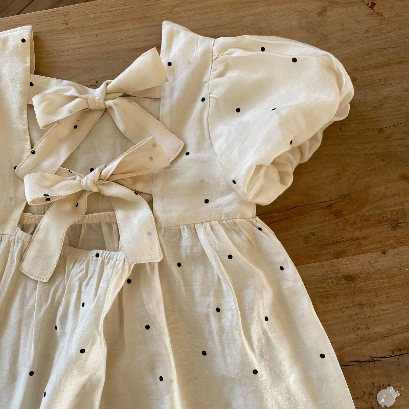 LittleTwinkle – Weich & bequem – Kinderkleid mit doppelten Schleifen