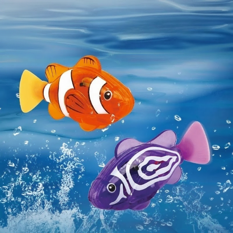 TinySwim – Spaß & Bewegung – Elektronischer Schwimmfisch mit LED-Licht