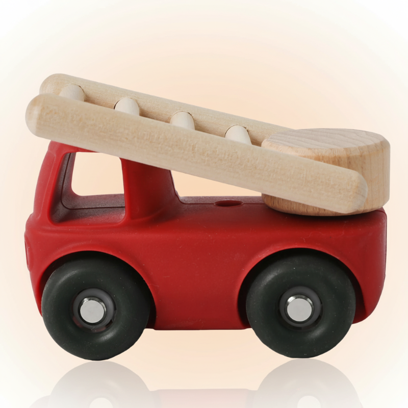 Montessori Silicone Toy Car – Sicher & bissfest – Beißspielzeug aus Silikon in Fahrzeugform
