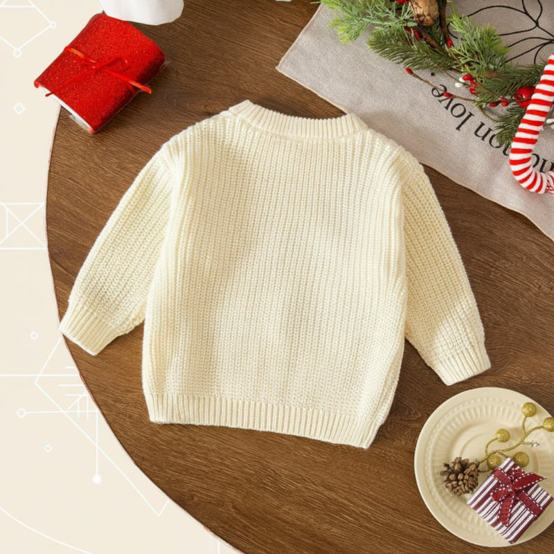 JoyKnit – Gemütlich & warm – Weihnachtspullover mit Aufdruck