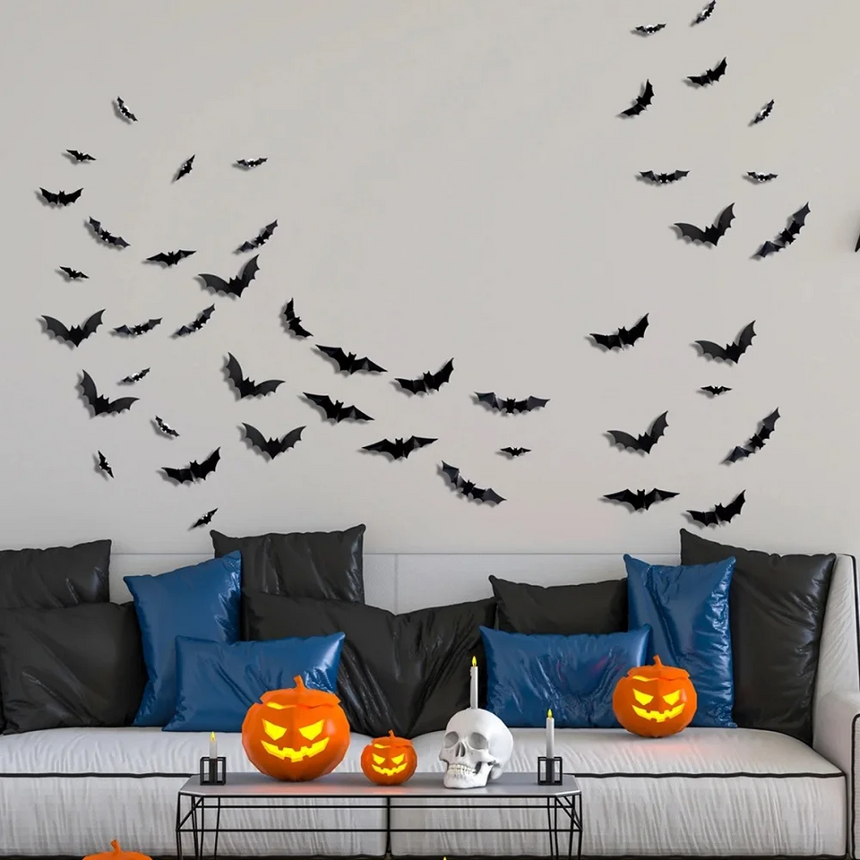 SpookyGlow – Gruselig & stimmungsvoll – LED-Wanddekoration „Halloween-Fledermaus“