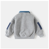 CoolJunior – Warm & stilvoll – Jungenpullover mit Jeanskragen