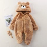 CozyBear – Weich & warm – Baby-Strampler mit Tier-Kapuze