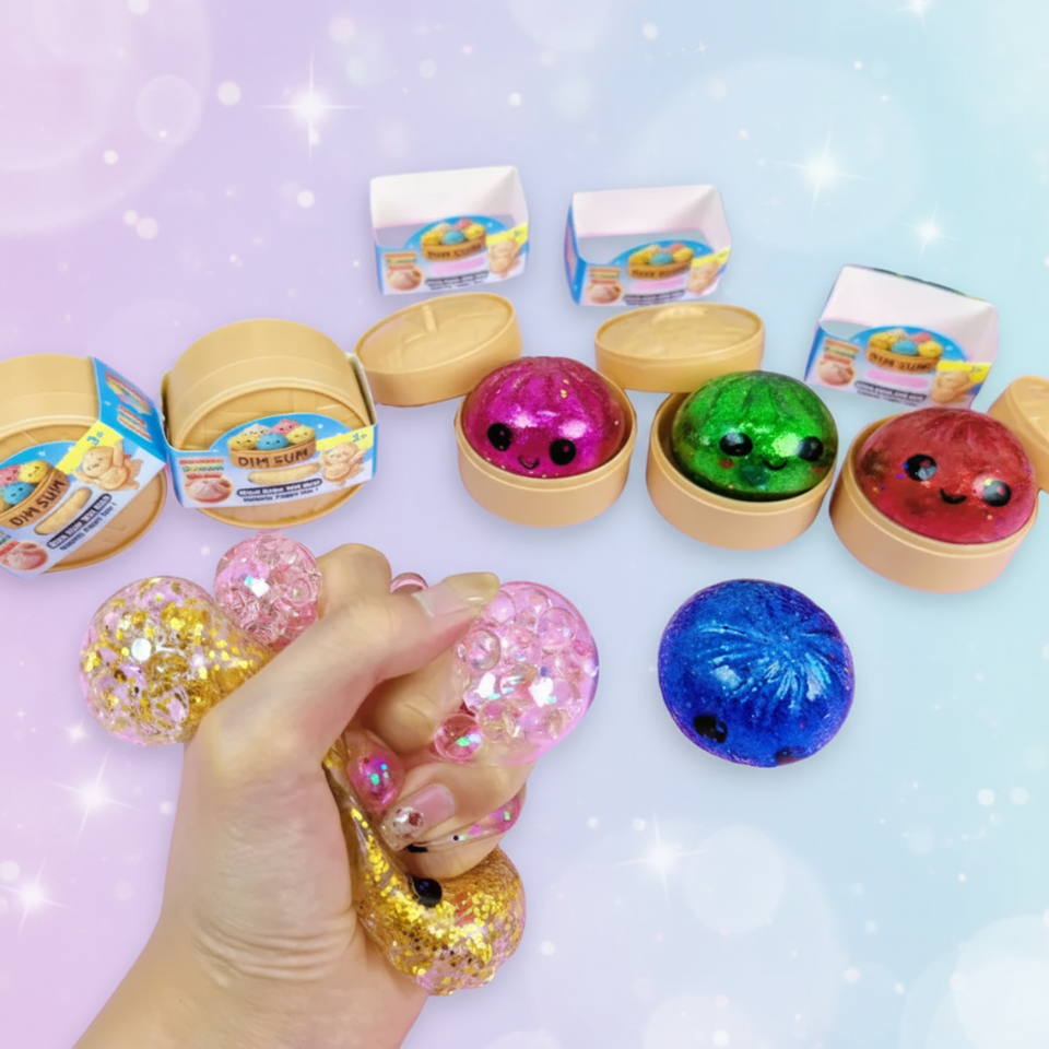 FunSquish –  Farbenfroh & Glitzer-Spaß – Glitzer-Squishy - Knödel