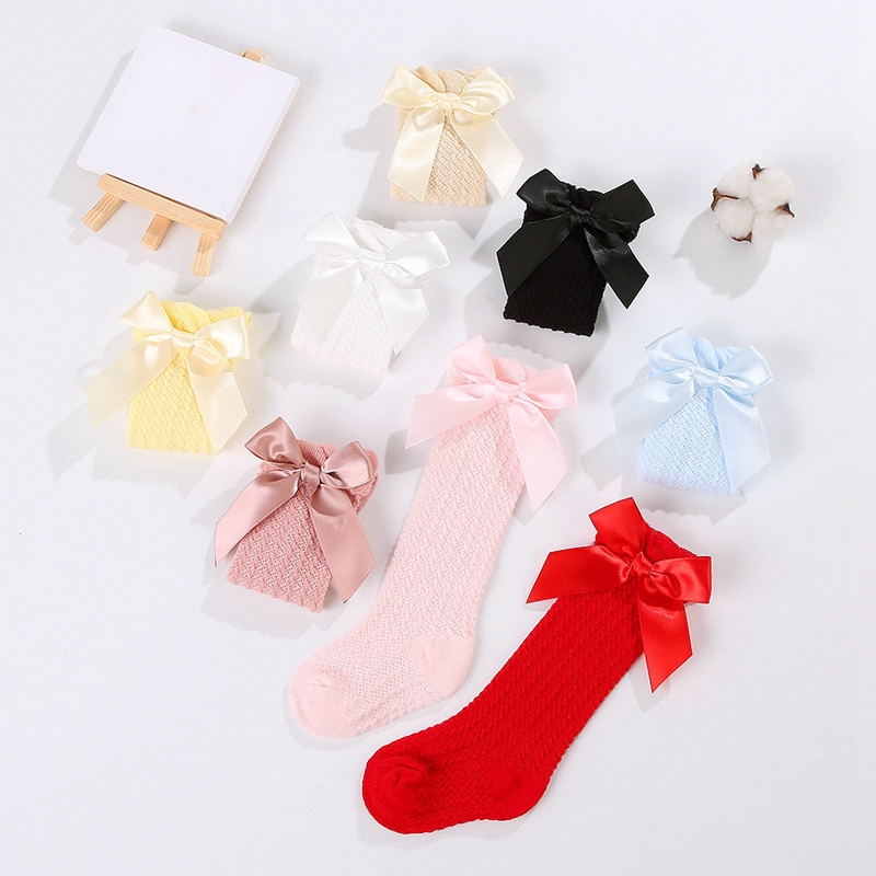 LittleCharm – Zart & stilvoll – Kniestrümpfe für Mädchen mit Schleife