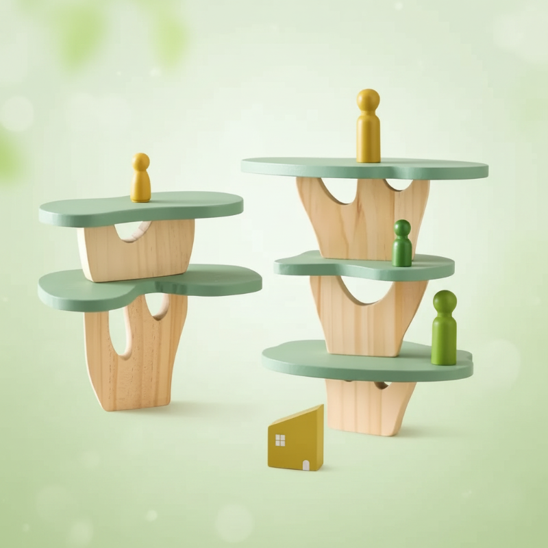 Wooden Forest Blocks – Kreativität & Entwicklung – Stapelspielzeug aus Holz