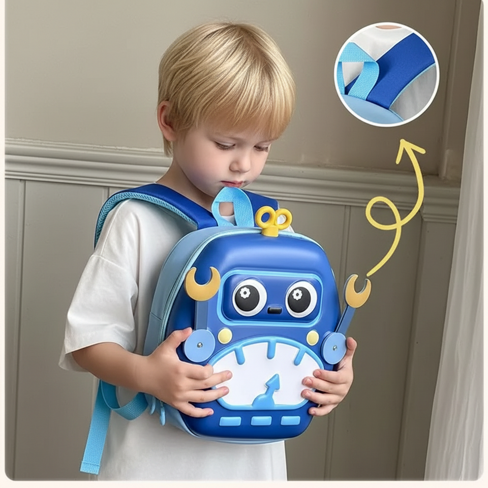 MiniBot – Cool & praktisch – Kinderrucksack mit Roboter-Motiv