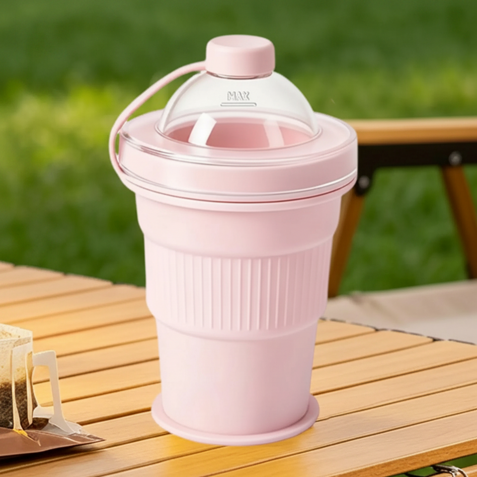 FlexiCup – Praktisch & handlich – Zusammenklappbarer Trinkbecher aus Silikon
