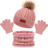 CozyPom – Warm & Weich - Winterset mit Mütze, Schal und Handschuhen