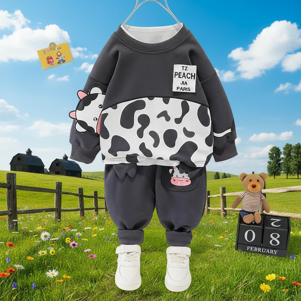 Mini Fashion™ - Warm & Weich – Zweiteiliges Kinderbekleidungsset