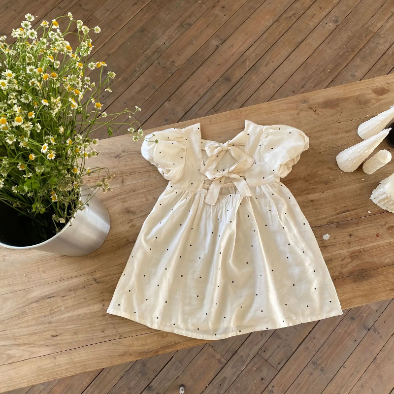 LittleTwinkle – Weich & bequem – Kinderkleid mit doppelten Schleifen