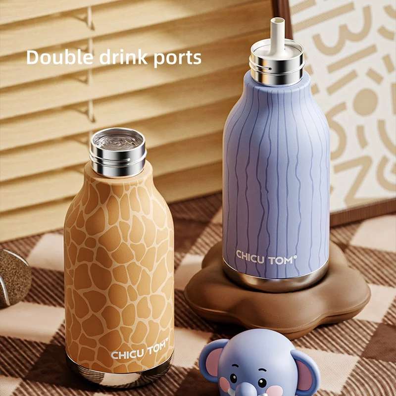 AnimalSip – Niedlich & praktisch – Kinder-Thermosflasche aus Edelstahl mit Tiermotiv