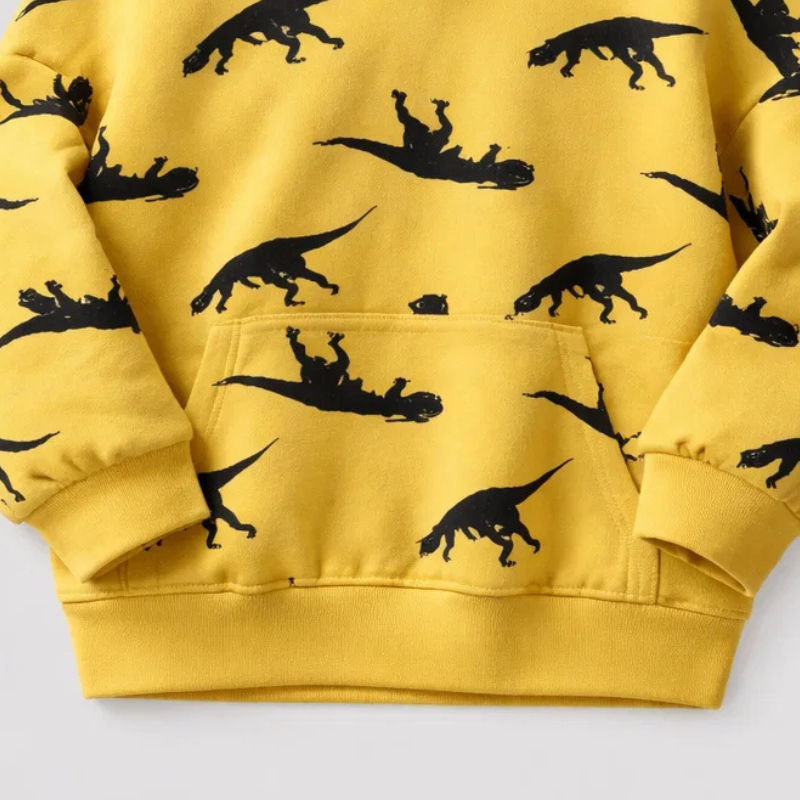 DinoStyle – Warm & atmungsaktiv – Hoodie mit Triceratops-Print