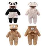 CozyBear – Weich & warm – Baby-Strampler mit Tier-Kapuze