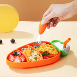 MiniMeal – Sicher & rutschfest – Silikon-Kleinkind-Geschirrset mit Besteck