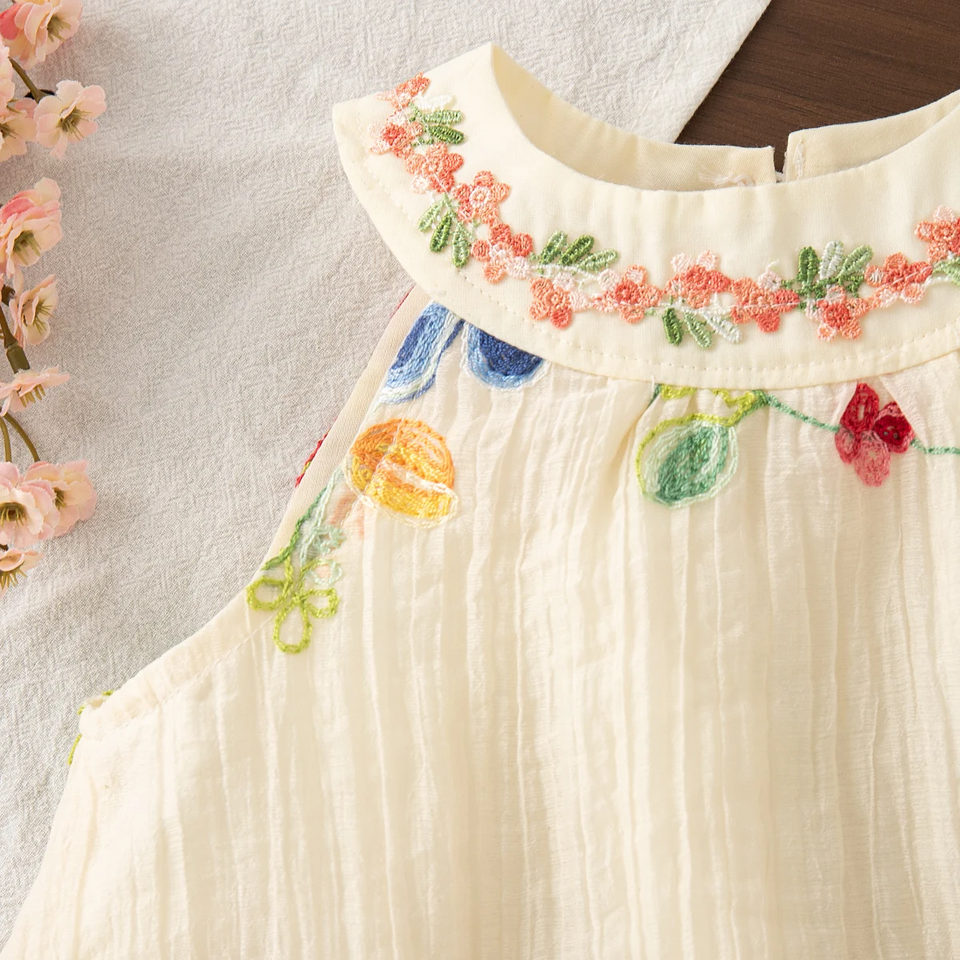 MiniFlora – Leicht und bezaubernd – Besticktes Kleid für kleine Mädchen