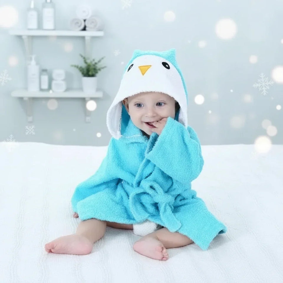 CozyNest – Blød og absorberende – Badekåbe med dyremotiv