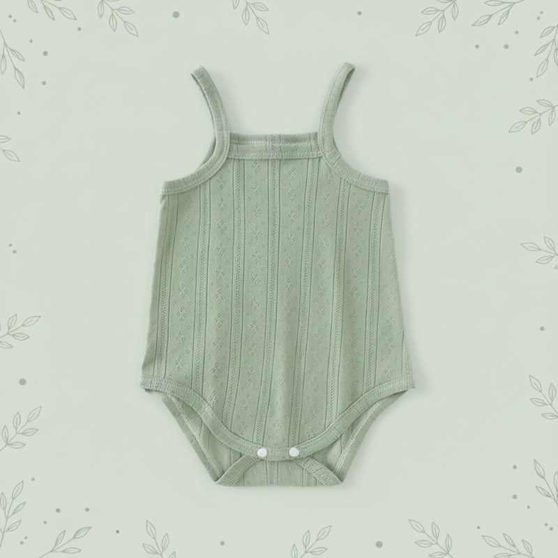 Summer Bodysuit – Leicht & bequem – Gestrickter Baby-Strampler