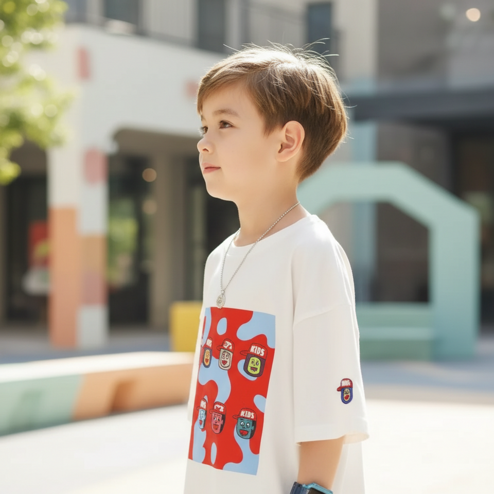 TinyTrend – Lässig & stilvoll – Kinder-T-Shirt mit farbenfrohem Aufdruck