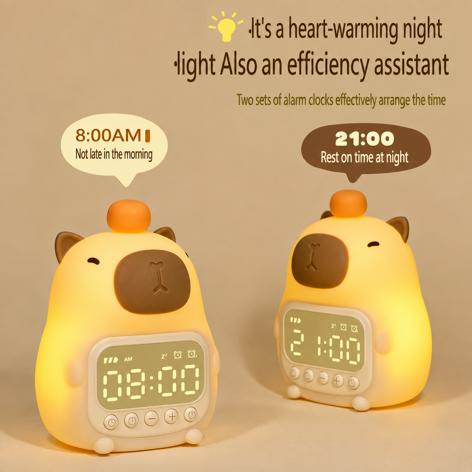 CappyClock – Niedlich & vielseitig – Digitaler Kinderwecker mit Nachtlicht