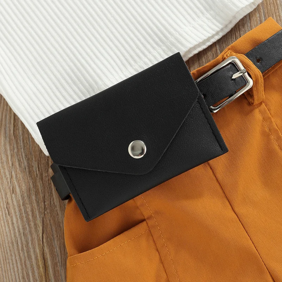 MiniFashionista – Elegant & Trends – Mädchen-Set mit Top, Shorts und Gürteltasche