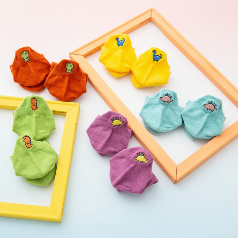 PlayfulToes – Farbenfroh & weich – Kurze Kindersöckchen (5er-Set)