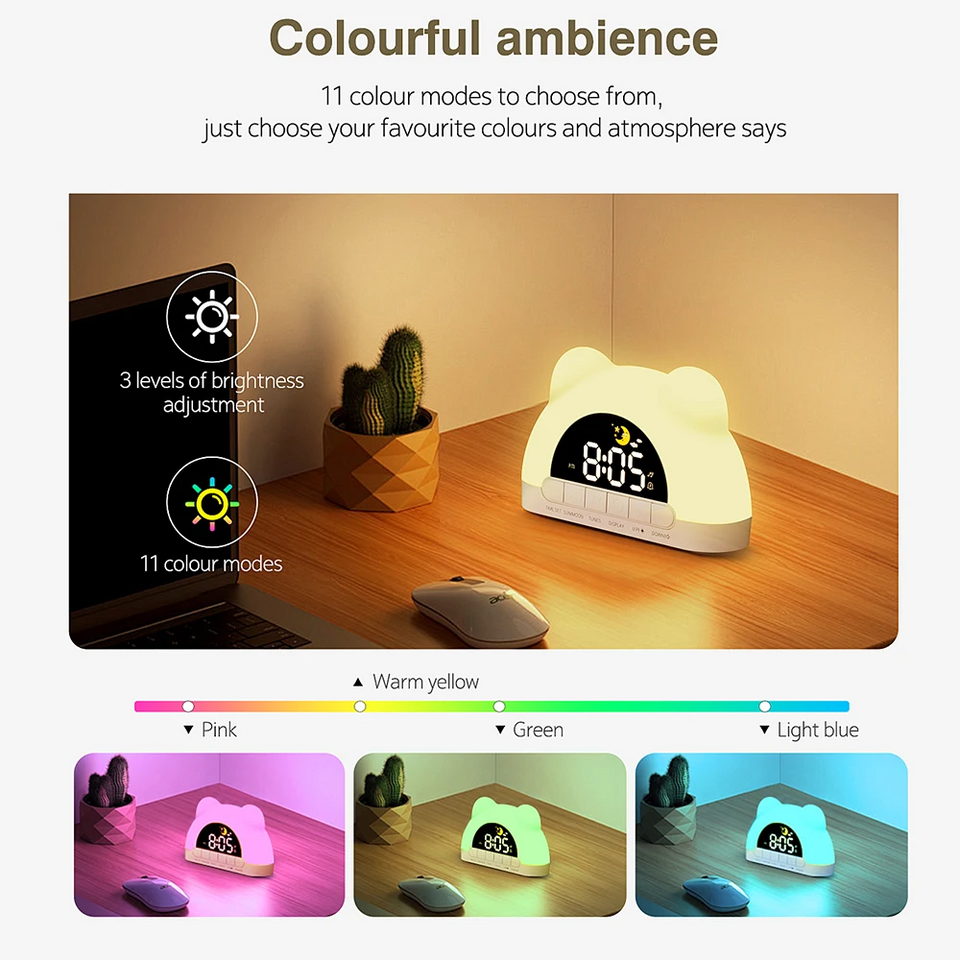 TinySunrise – Sanft & funktional – Digitaler Wecker mit Sonnenaufgangslicht