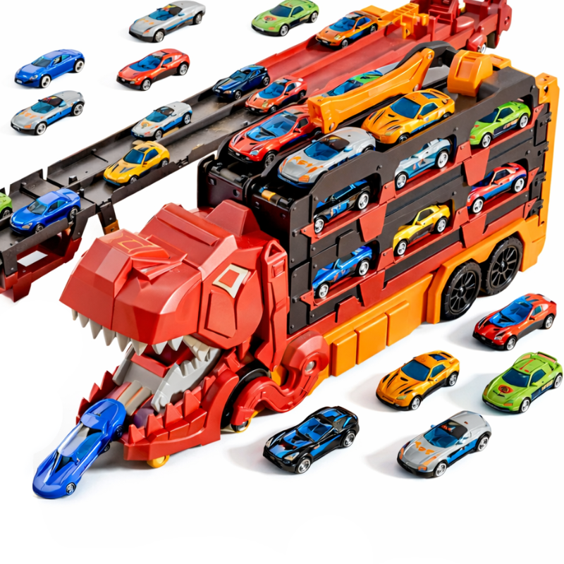 JurassicTruck™ – Cool & Lustig – Zusammenklappbarer Dino-Transportwagen