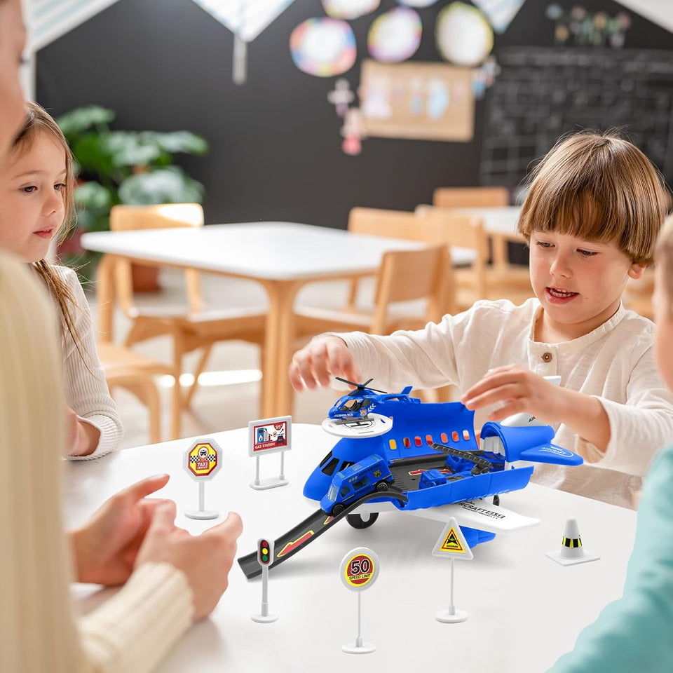 MiniAirBase – Interaktiv & Lehrreich – Flughafen-Spielset mit Fahrzeugen