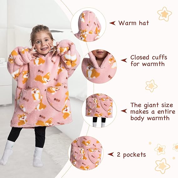 HappySnug – Süß und bequem – Kinderdecke mit Kapuze