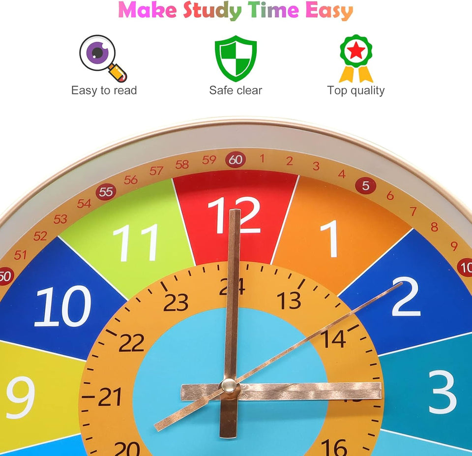 ChildrenTime – Unabhängig & leise - pädagogische Kinder-Wanduhr