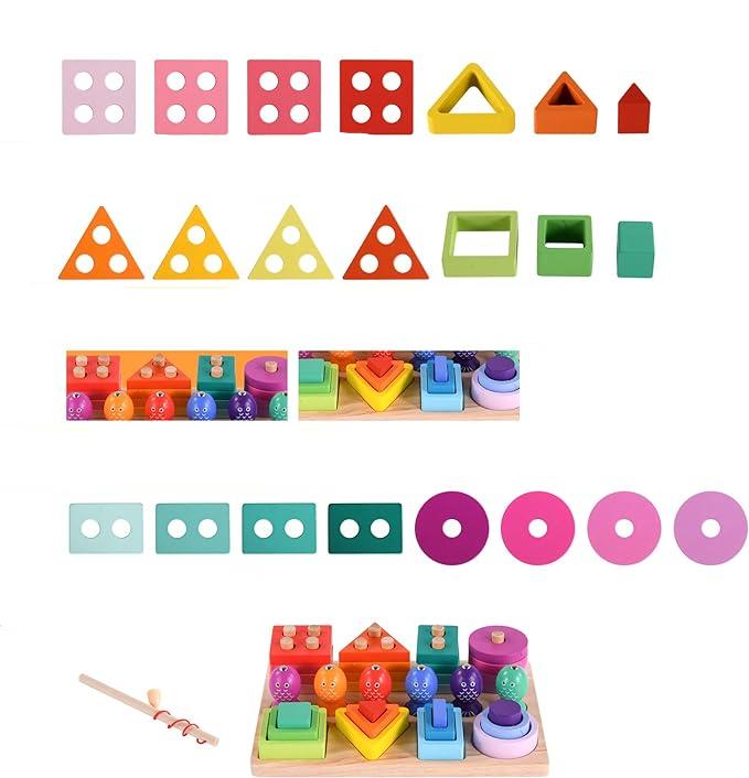 Buntes Angeln - Kreativ und lehrreich - Angelspiel aus Holz