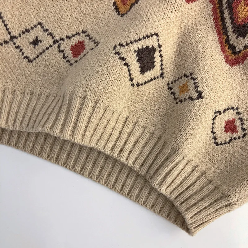 LittleRetro – Warm & stilvoll – Gestrickter Kinderpullover mit Rautenmuster