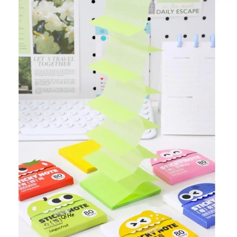 MemoBuddy – Farbenfroh & praktisch – Transparente Haftnotizen