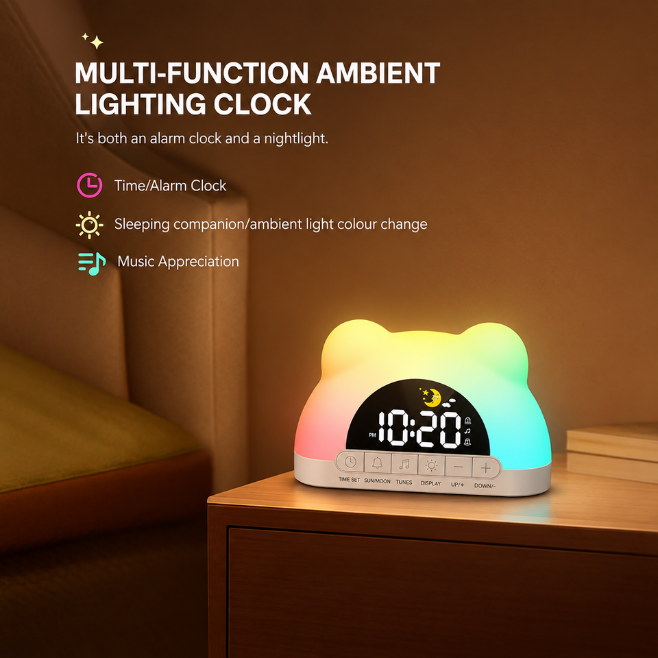 TinySunrise – Sanft & funktional – Digitaler Wecker mit Sonnenaufgangslicht