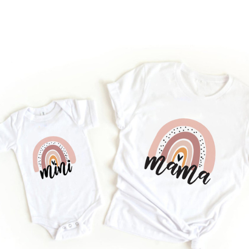 Mini Fashion™ - Mama & Tochter - Passendes Shirt & Strampler