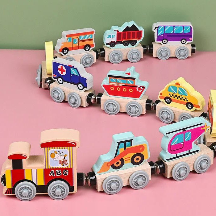 Tiny Express™ – Ausmalen & Gestalten - Holzeisenbahnspielzeug