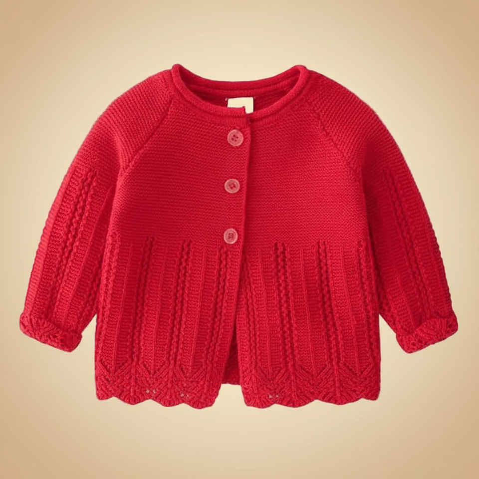 CozyCub – Bequem & Modisch – Gestrickter Kinder-Cardigan-Pullover