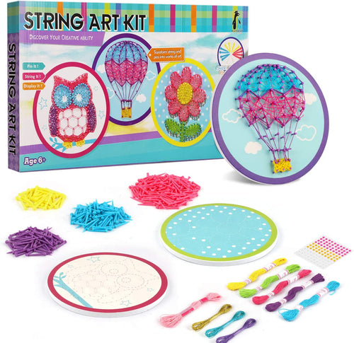 String Art Craft Kit™ - Farbenfrohe Kreationen aus Schnur - String-Art-Kunst