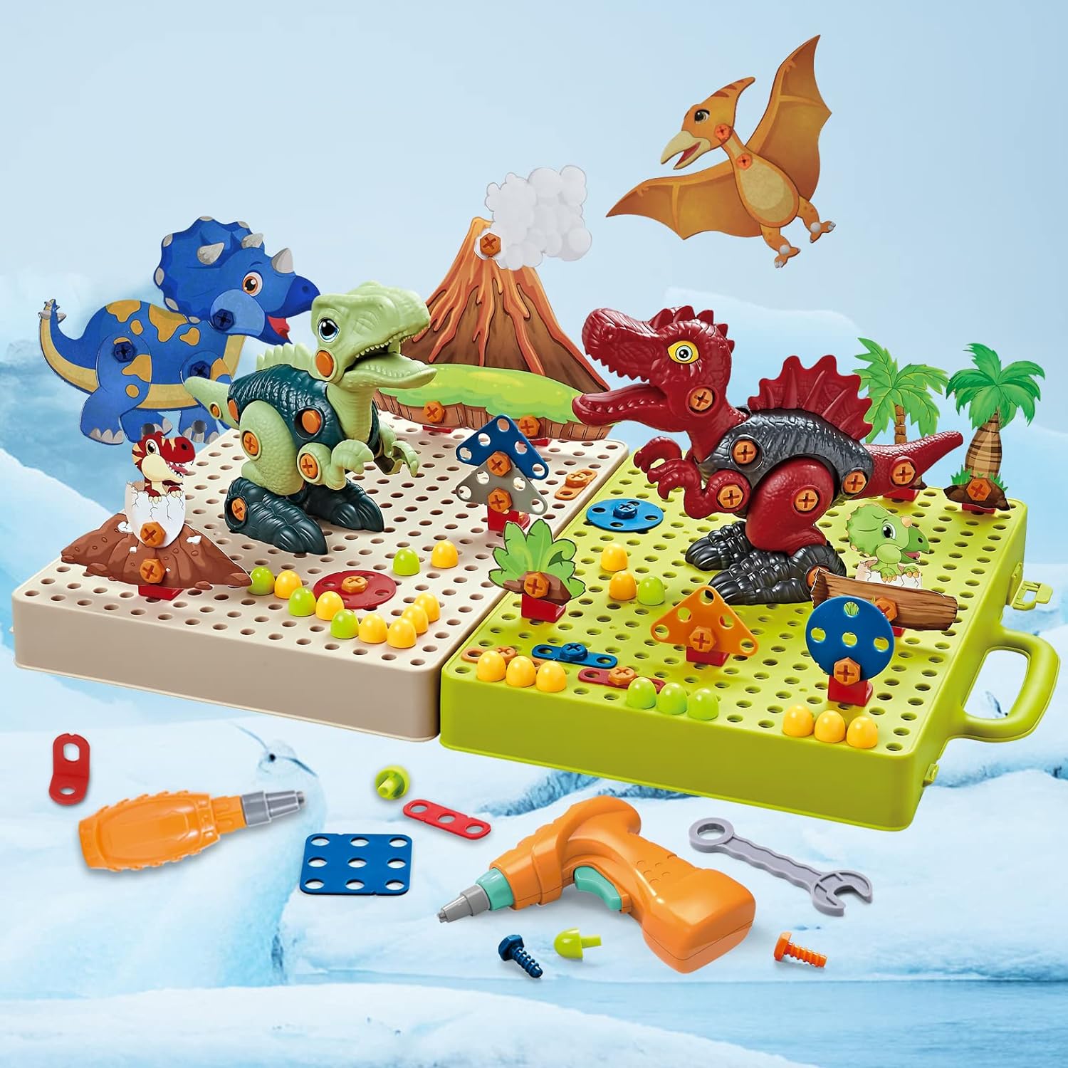 spielzeug zum schrauben ab 2 jahren Little Dino Toolbox™ - Schrauben & Gestalten - Dino-Bauspielzeug – Mein
