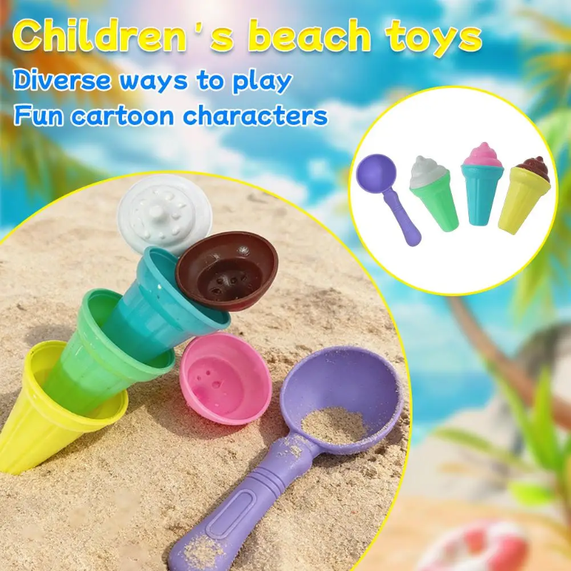 BeachFun – Sandspaß & Kreativität – Strand-Eis-Schaufel-Spielset