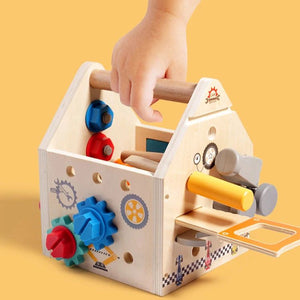 Busy Box™ - Entdecken & Lernen - Aktivitätsbox aus Holz